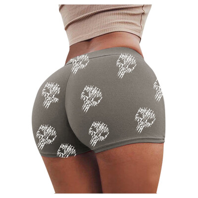 

Tailored Summer Pants Women Print Sports Shorts Workout Waistband Skinny Yoga Short Pants