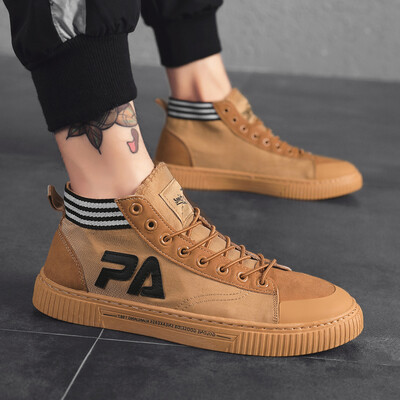 

Mens shoes tide shoes autumn shoes Korean version of the trend of mens shoes wild canvas youth white shoes