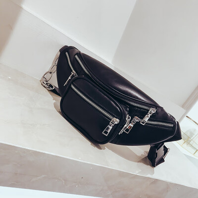 

Women 2019 new wave Korean fashion chest bag mini Joker shoulder Messenger bag ins ultra-hot small pockets