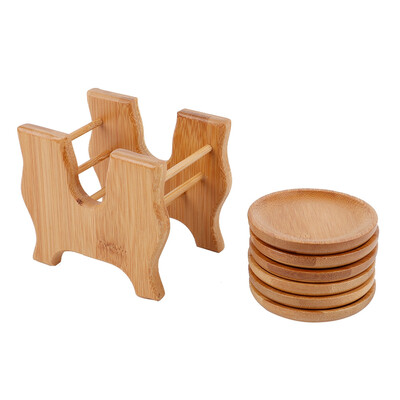 

Greensen Tea Set Cup Coasters Kung Fu Tea Accessories Bamboo Round Cup Holder Tea AccessoriesRound Cup Holder Tea Set