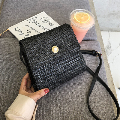 

Tailored Woman Trendy Weave Shoulder Bags Ladies Retro Countryside Leisure Crossbody Bags