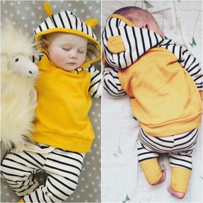 

Toddler Kids Baby Boys Clothes Hooded T-shirt TopsPants 2PCS Outfit Set 0-3Y