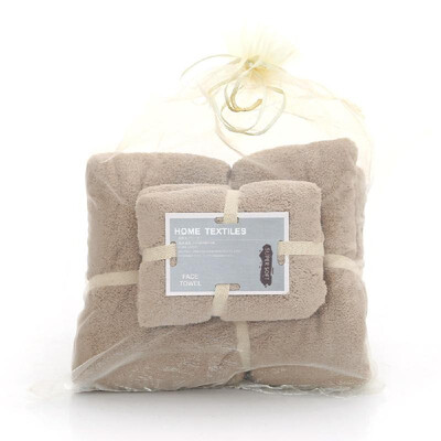 

2PcsSet Coral Fleece Bath Towels Soft Comfortable Microfiber Towel Water Absorption Face Towel