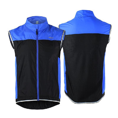 

ARSUXEO Mens Ultrathin Lightweight Sleeveless Coat Jacket Running Cycling Bicycle Vest Windproof