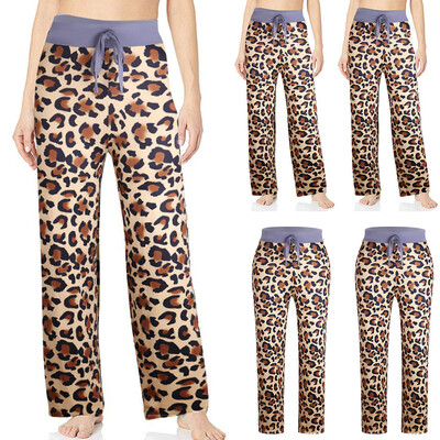 

Tailored Womens Leopard Print Comfortable Casual Beach Pajama Pants Sport Yoga Trousers