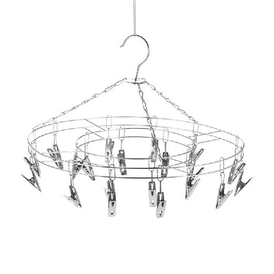 

Clothes Hanger 20 Clips Stainless Steel Clothespins Clothes Drying Rack Clothes Hanger for Hanging Socks Baby Clothes Cloth Diaper
