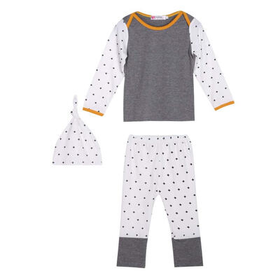 

3pcs Newborn Baby Girl Boy Clothes Long Sleeve Tops T-shirtPants Hat
