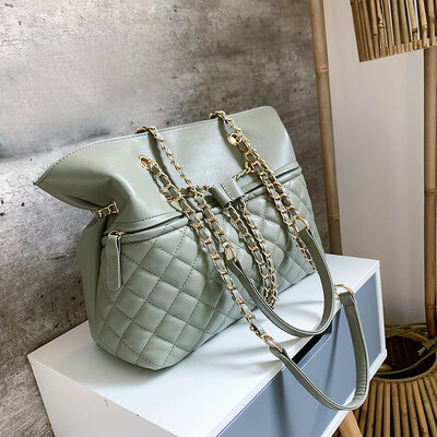 

Advanced foreign gas bag summer rhomboid chain bag new 2019 Korean version 100 lap single shoulder bag oblique satchel bag