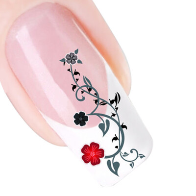 

〖Follure〗5pcs Rose Flower 3D Design Nail Tip Art Water Transfers Decal Sticker