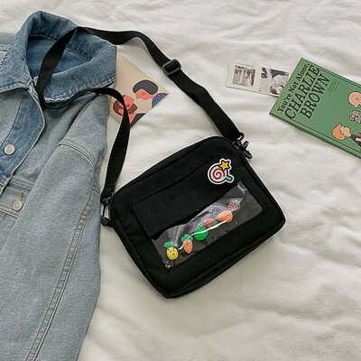 

Shangxin Small Bag Canvas Bag Girl Single Shoulder Slant Bag University Student