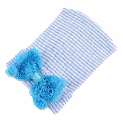 

Newborn Baby Infant Girl Comfy Big Flower Bowknot Hospital Cap Beanie Hat Sequin