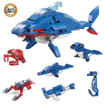 

Creative 6-Piece Small Particle Animals Building Blocks Kit DIY Assembly Toy For Children Kids