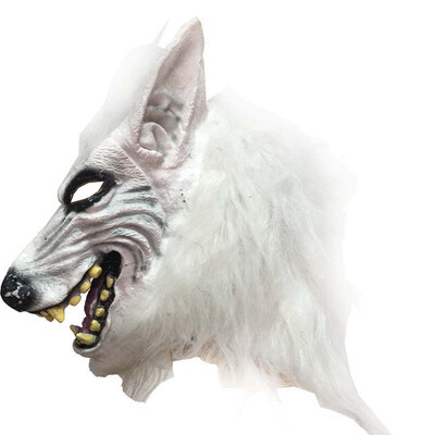 

New Hot Wolf Head Mask Creepy Halloween Costume Theater Prop Latex Rubber Novelty Masks latex animal masks