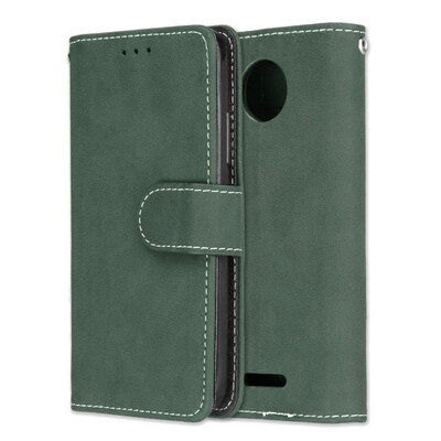 

MOONCASE Motorola Moto C Vintage Scrub 3 Card Case - Green