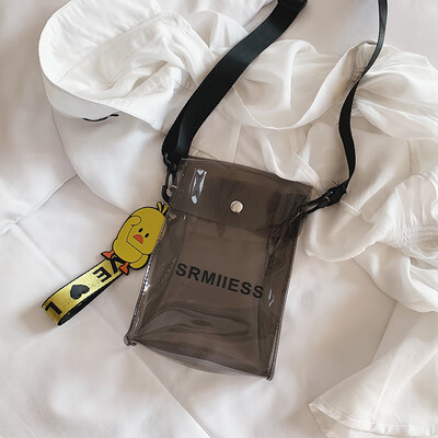 

Bag female 2019 new ins super fire summer Korean transparent jelly shoulder bag student mobile phone Messenger bag
