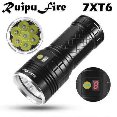 

Saidsome RuipuFire 7 x XM- T6 LED Power Digital Display Hunting Flashligt flashlight lamp
