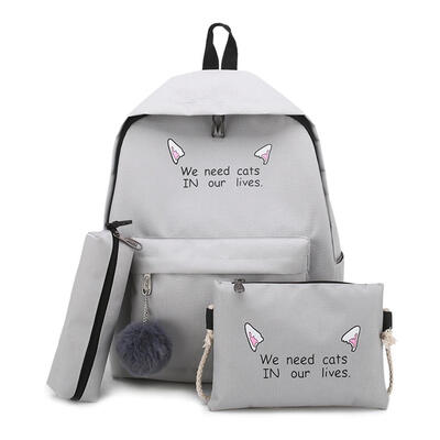 

4pcsset Cute Printing Canvas Women Shoulder Crossbody Pen Bags Backpacks