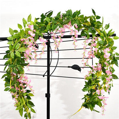 

FUNNYBUNNY 361 Feet Artificial Silk Wisteria Vine Ratta Silk Hanging Flower Wedding Decor