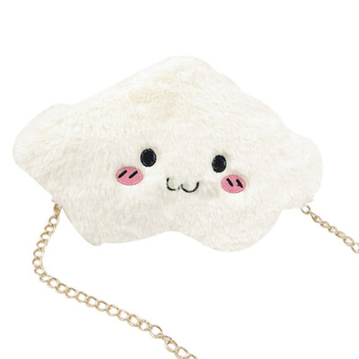 

Lady Hot 2019 Women Handbags Casual Totes Fashion Sweet Cute Hairy Bag Shoulder Bag Messenger Bag Soft Expression Cloud Bag