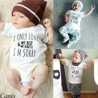 

Kid Newborn Clothes Baby Girl Boy LOVE MY AUNTIE Romper Bodysuit Sunsuit Outfits