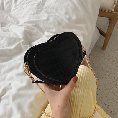 

Tailored Women Alligator Leather heart-shape Crossbody Bag Handle Bag Chain Shoulder Bags