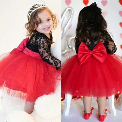 

Toddler Kids Baby Girls Dress Lace Tulle Princess Party Pageant Wedding Dresses