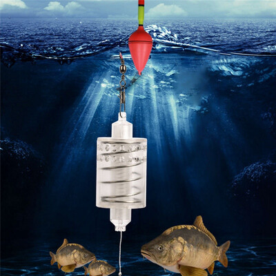 

Fishing Feeder Automatic Tackle Lazy fishing hook Stainless Steel Trap Spring Cage Bait Container Fully automatic fishing device