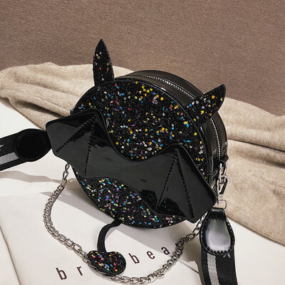 

Spring&summer new sequins net red bag female ins super fire 2019 new Korean version of the wild slung shoulder single small round bag
