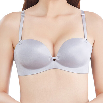 

Toponeto New Fashion Women Wireless Bra No Trace Sexy Thick Small Chest Closed Underwear