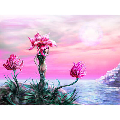 

5D DIY Full Drill Diamond Painting Flowers Fairy Cross Stitch Embroidery