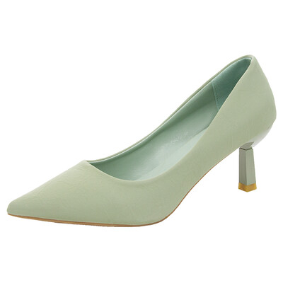 

Single - shoe women summer Korean version of fashion sexy pointy shallow heel high - heel womens work shoes