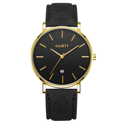 

Gobestart Fashion Simple Simple Casual Calendar Business Leather With Strap Mens Watch