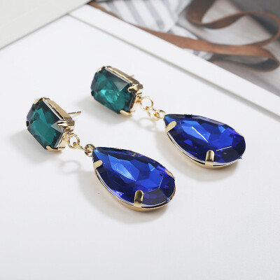 

Womens Earrings Korean Style Metal Geometry Acrylic Vintage Drop Long Earrings Fashion Jewelry Winter 2019 Accesorios Mujer