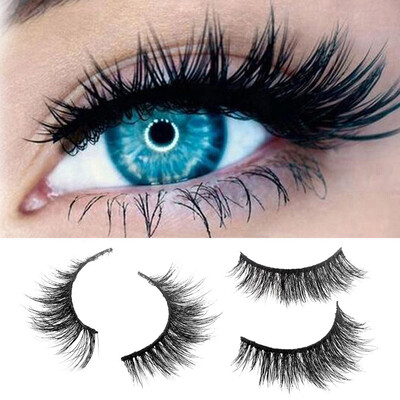

〖Follure〗Women Beauty Fiber Handmade Eyelashes Natural Long Cross Black Fake Eye Lashes