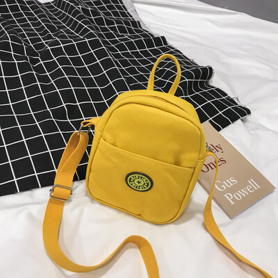 

Net red small black bag simple diagonal female canvas wideband students wild ins girls diagonal fashion crossbody small