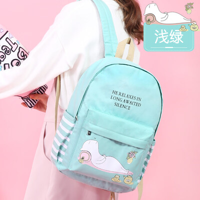 

Ins bag female Korean Harajuku ulzzang Japanese soft sister canvas campus junior high school students small fresh backpack