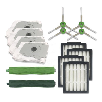 

2Pcs Dirt Dust Disposal Bags 2Pcs Side Brushes Replacement Parts Compatible with i7 i7 E5 E6 Vacuum Cleaner
