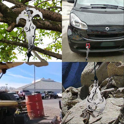 

Greensen Outdoor Stainless Steel Gravity Grappling Hook Climbing Claw Outdoor Survival Carabiner