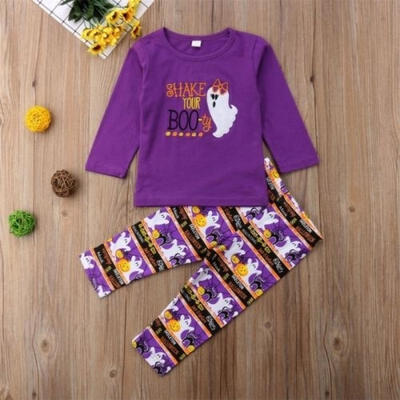 

Halloween Toddler Kid Baby Girl Outfit Clothes T-shirt Top Pants Legging Clothes