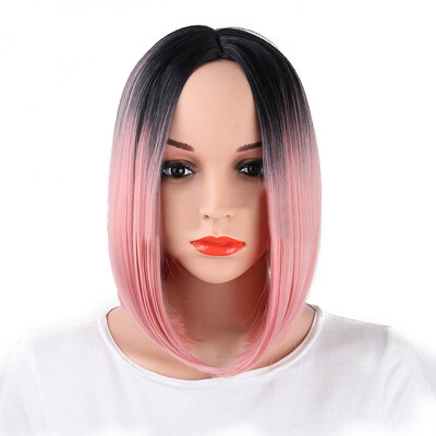 

〖Follure〗Women Fashion Lady Gradient Short Straight Hair Cosplay Party Wig