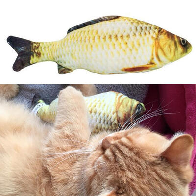 

Pet Cat Kitten Chewing Cat Toys Stuffed Fish Mint Pet Interactive Cat Gift