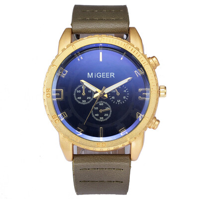 

Gobestart MIGEER High-End Fashion Mens Stainless Steel Watch Analog Alloy Quartz Watch