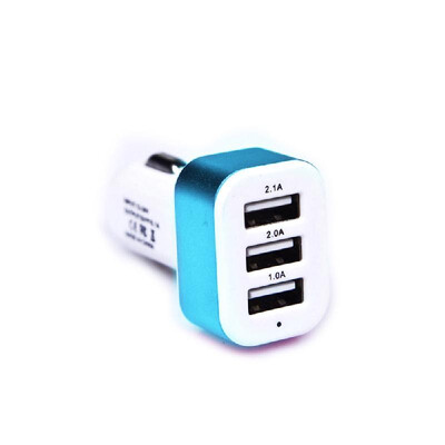 

Car Phone Charger Three Port High-capacity Car Adapter Rose Red