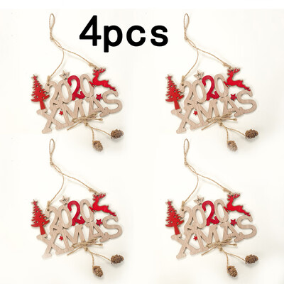 Creative Christmas Tree Wooden Decoration Letter Hanging Ornaments Home Party