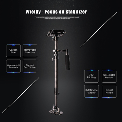 

Wieldy HD-2000 Iron Triangle Lightweight Carbon Fiber Handheld Video Stabilizer for Video Camera DSLR