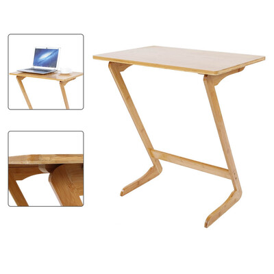 

Greensen Z Shaped Bamboo Sofa Couch Table Wood Color for Home Office Laptop DeskSofa Table Z Sofa Table