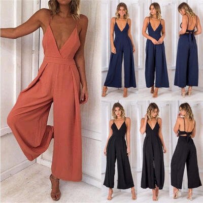 

Women&39s Clubwear Playsuit Bodysuit Party Jumpsuit Romper Chiffon Long Trousers