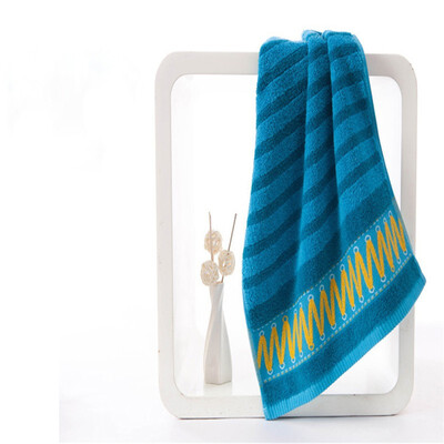 

100 Cotton Simple Line Design Towel Super Absorbent Towels Convenient Durable 34x70cm
