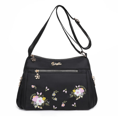 

National wind single-shoulder bag womens fashion national wind flower embroidery cloth bag light canvas womens bag