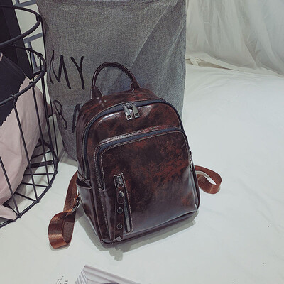 

European&American fashion school style retro travel backpack female 2019 new high school student bag large backpack